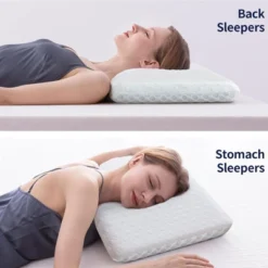 Dyonery Memory Foam Thin Pillow For Stomach Sleeping,Gel Infused Slim Pillow For Side Back Sleepers With Two-Sided Pillow-CertiPUR-US - Standard -Comforters Store GUEST 03520965 d573 4743 9c30 5266842433b1