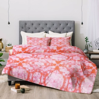 Schatzi Brown Bexeley Tie Dye Duvet Set Pink - Deny Designs 3 Schatzi Brown Bexeley Tie Dye Duvet Set Pink - Deny Designs
