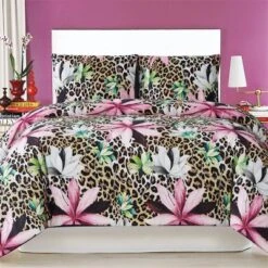 Christian Siriano 3pc Tahiti Floral Duvet Cover Set Brown/Pink -Comforters Store GUEST 0a8c9801 f429 4935 b435 b42930b6f48e
