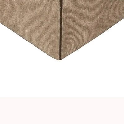 Greenland Home Fashion Burlap 100% Polyester Platform Bed Skirt Drop 15" - Natural 3 Greenland Home Fashion Burlap 100% Polyester Platform Bed Skirt Drop 15" - Natural