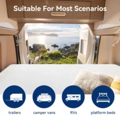 Dyonery RV Mattress 8/10 Inch Memory Foam Mattress With Tencel Cover, Premier Cooling Green Tea/Gel Medium Firm Bed Mattress In Box,White -Comforters Store GUEST 0c40896a 7502 4bcd bfcf 56af9a1a8f01