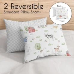 Sweet Jojo Designs Full/Queen Comforter Bedding Set Farm Animals Multicolor 3 Pc -Comforters Store GUEST 0f01aaf0 a9a7 4078 9607 03051ff044f1