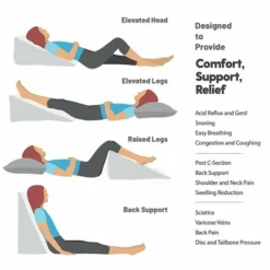 Continental Sleep, Extra Wide Bed Wedge Pillow, Body Support Sponge, Tringle Incline Cushion To Elevate Upper Body, Good For Neck Pain, 40" X 20" X 4" -Comforters Store GUEST 12eab521 d1c6 4b4a 8114 cb72f336d51f