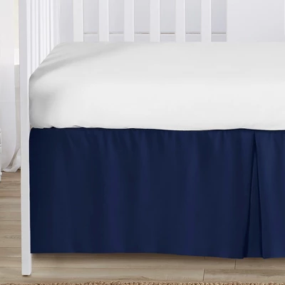 Sweet Jojo Designs Boy Or Girl Gender Neutral Unisex Baby Crib Bed Skirt Collection Solid Navy Blue 4 Sweet Jojo Designs Boy Or Girl Gender Neutral Unisex Baby Crib Bed Skirt Collection Solid Navy Blue - Image 2