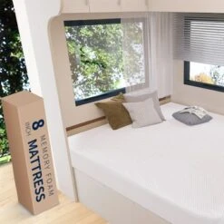 Dyonery RV Mattress 8/10 Inch Memory Foam Mattress With Tencel Cover, Premier Cooling Green Tea/Gel Medium Firm Bed Mattress In Box,White -Comforters Store GUEST 167cc0ff 0409 4c76 a80a 4fbc57c46a0d