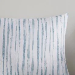 3pc Brush Stroke Oversized Reversible Seersucker Duvet Cover Set Blue - N Natori -Comforters Store GUEST 1a0e8ebf 2799 4a6f b7f3 9e2d28633715