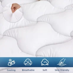 Dyonery Dual Layer Memory Foam Mattress Topper With Deep Pocket, Pillow Top Mattress Topper For Back Pain Relief -Comforters Store GUEST 21e0b481 2e29 42b8 abd3 77b639ffac27