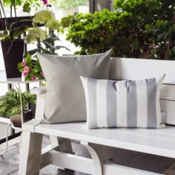 Gulches Stripe Outdoor & Indoor Pillow/Pillowcase - 14"x20", Solarium Polyester, Weather Resistant, Skin Friendly, Optional 100% Polyester Filling -Comforters Store GUEST 24e93509 1c72 4b79 895f 465c7ed2f62e
