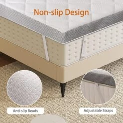 Dyonery 3 Inch Extra Firm Mattress Topper, High-Density Foam Bed Pad With Removable Cover, Pain Relief, CertiPUR-US Certified, -Comforters Store GUEST 2835ae0c 86b6 49ec 9812 43ee5d0adc34