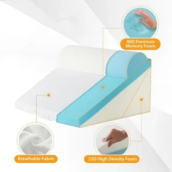 Dyonery 4PCS Wedge Pillow Set For After Surgery, For Back Pain Relief, Recovery, Acid Reflux, Snoring, Body Pillow, Leg, Shoulder Support, White/Grey -Comforters Store GUEST 299c74a5 7f17 4f0d b274 53e155ed06c2