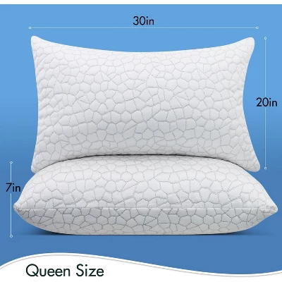 Aghana Digitals Cooling Shredded Memory Foam Pillows Set Of 2, Adjustable Cover 6 Aghana Digitals Cooling Shredded Memory Foam Pillows Set Of 2, Adjustable Cover - Image 4