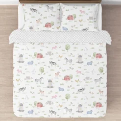 Sweet Jojo Designs Full/Queen Comforter Bedding Set Farm Animals Multicolor 3 Pc -Comforters Store GUEST 2df6a3b6 069d 4299 b856 86273394043e