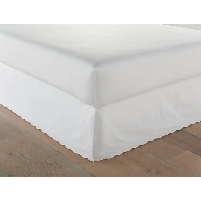 Stone Cottage Queen Solid Scallop Bedskirt White: Cotton, Machine Washable, 210 Thread Count, 15" Drop 3 Stone Cottage Queen Solid Scallop Bedskirt White: Cotton, Machine Washable, 210 Thread Count, 15" Drop