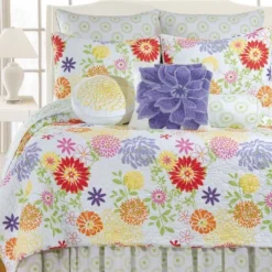 C&F Home 26" X 26" Lilly Yellow Purple Red Pink Floral Euro Sham 8 C&F Home 26" X 26" Lilly Yellow Purple Red Pink Floral Euro Sham -Comforters Store GUEST 31b0c486 c62e 4b27 888b db01af7b0629