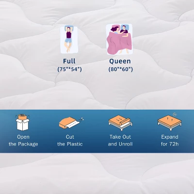 Dyonery 3" Full Size Dual Layer Memory Foam Mattress Egg Crate Firm Cooling Gel Memory Foam&Soft Pillow Top Mattress, Fits 8-21 Inches Deep Pocket 6 Dyonery 3" Full Size Dual Layer Memory Foam Mattress Egg Crate Firm Cooling Gel Memory Foam&Soft Pillow Top Mattress, Fits 8-21 Inches Deep Pocket - Image 4