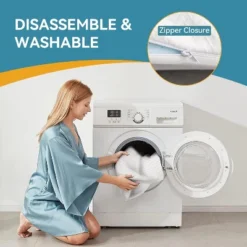 Dyonery Memory Foam Mattress Topper Queen 2 Inch, Breathable Bed Topper With Removable Cover, High-Density Mattress Pad For Pain Relief, No Smell