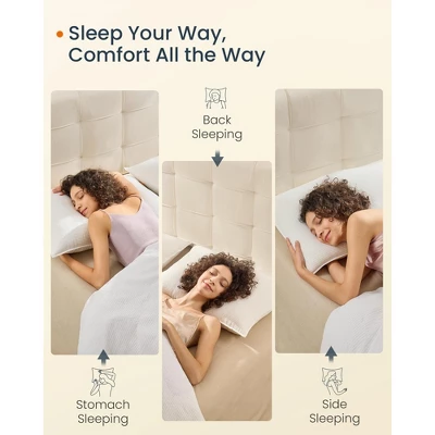 SONGMICS HOME Bed Pillows Standard Size Set Of 2, Down Alternative Hotel Pillow, 20 X 26 Inches, Cloud White 7 SONGMICS HOME Bed Pillows Standard Size Set Of 2, Down Alternative Hotel Pillow, 20 X 26 Inches, Cloud White - Image 5