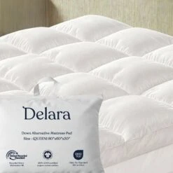 Delara Organic Extra Plush Mattress Pad, Cooling Quilted, Recycled Down Alternative, 20" Deep Pocket, Breathable & Noiseless 16 Delara Organic Extra Plush Mattress Pad, Cooling Quilted, Recycled Down Alternative, 20" Deep Pocket, Breathable & Noiseless -Comforters Store GUEST 428ee112 3a36 4718 9778 951f93df801a
