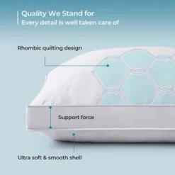 Peace Nest Quilted Gusseted Goose Feather Down Pillow Set Of 2 -Comforters Store GUEST 4381f330 58ed 45dc 9cf2 8e7a88444b8c