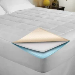 LoftWorks Queen Microplush Mattress Pad: Hypoallergenic, Woven Polyester, Machine Washable, Fits 12" Depth -Comforters Store GUEST 43b23c2d ff3a 4e80 bf96 e7fbf6d818c3