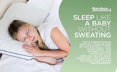 BAMBOOzzz Bed Pillow 2 Pack - Soft Adjustable Cross Cut Shredded Memory Foam For All Sleeping Types-Cooling Rayon Bamboo Washable Hypoallergenic Cover 5 BAMBOOzzz Bed Pillow 2 Pack - Soft Adjustable Cross Cut Shredded Memory Foam For All Sleeping Types-Cooling Rayon Bamboo Washable Hypoallergenic Cover - Image 3