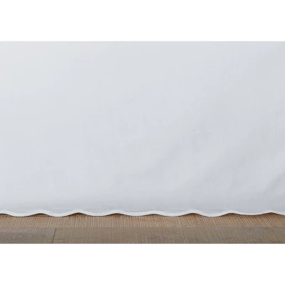 Stone Cottage Queen Solid Scallop Bedskirt White: Cotton, Machine Washable, 210 Thread Count, 15" Drop 4 Stone Cottage Queen Solid Scallop Bedskirt White: Cotton, Machine Washable, 210 Thread Count, 15" Drop - Image 2