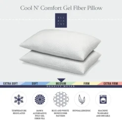 Cool N' Comfort Gel Fiber Pillow With CoolFlex Technology -Comforters Store GUEST 53dc5f27 1cce 4c5f bcef 5fd54861fee2
