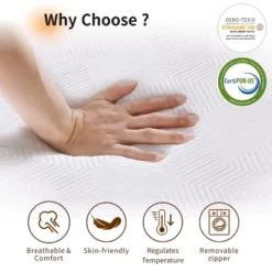 Dyonery 12" Full Size Gel Memory Foam Mattresses In A Box , Firm Foam Bed-Mattress, CertiPUR-US Certified, For Cool Sleep, Back Pain Relief, White -Comforters Store GUEST 58be449a 14db 4c6d aaf5 4a64eac641cb