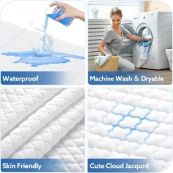 MYKKO Waterproof Pack And Play Mattress Pad , 38"x26" Universal Tri-Fold Foam Crib Mattress | Fits Graco, Baby Trend, Guava Family | Portable -Comforters Store GUEST 599f7d92 dfac 497f 9aed e76c2849cbe8