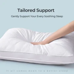 Peace Nest Quilted Gusseted Goose Feather Down Pillow Set Of 2 -Comforters Store GUEST 5a08c10f f2a6 45fe 9a7f fb1b46ebd64e