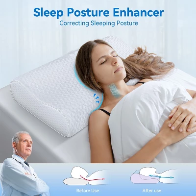 Zibroges Neck Pillow, 3-layer Memory Foam Neck Pillow For Neck Pain, Cool And Breathable, Adjustable Sandwich Pillow 7 Zibroges Neck Pillow, 3-layer Memory Foam Neck Pillow For Neck Pain, Cool And Breathable, Adjustable Sandwich Pillow - Image 5