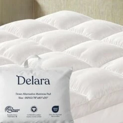 Delara Organic Extra Plush Mattress Pad, Cooling Quilted, Recycled Down Alternative, 20" Deep Pocket, Breathable & Noiseless 17 Delara Organic Extra Plush Mattress Pad, Cooling Quilted, Recycled Down Alternative, 20" Deep Pocket, Breathable & Noiseless -Comforters Store GUEST 5e2cfa84 421d 4fc0 8b46 ebb92bf094ff