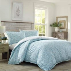 Jaynie Stonewashed Reversible Duvet Cover & Sham Set - Laura Ashley