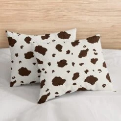 Sweet Jojo Designs Gender Neutral Unisex Throw Pillow Covers Wild West Cowboy Ivory And Brown 2pc