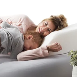 Zen Bamboo Leg Elevation Wedge Pillows For Sleeping, 17" X 7" X 7", White -Comforters Store GUEST 64342d4a 9faa 43a8 83a2 49cd785d31d7