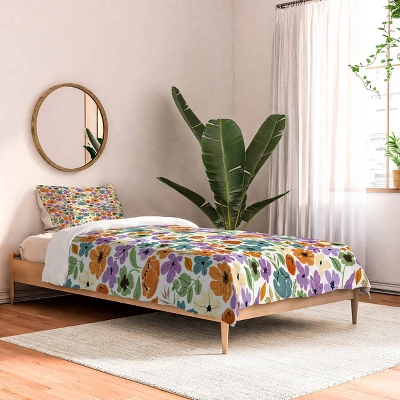 Deny Designs 3pc Marta Barragan Camarasa Lush Wild Garden Comforter Bedding Set Green 3 Deny Designs 3pc Marta Barragan Camarasa Lush Wild Garden Comforter Bedding Set Green