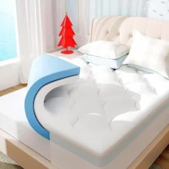 Dyonery 4 '' Double-layer Memory Foam Mattress Top, Cooling Gel Memory Foam And Top Mattress, Cooling And Comfortable, Suitable For 8-20 Inch Pockets -Comforters Store GUEST 6551830a f3a6 4694 903b 4ac2f7dc9692