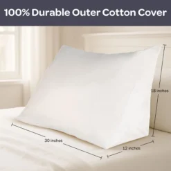 Hastings Home Down Alternate Reading Wedge Pillow - White -Comforters Store GUEST 68226ebb ef27 4ce1 a32c 4f39110ddc98