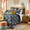 Palm Frond Printed Quilt Sham Black/Off-White - Opalhouse™ Designed With Jungalow™ -Comforters Store GUEST 6cd9ffdc f4ba 40aa b354 16e743de682a