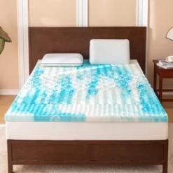 Dyonery 2/3-Inch Gel Memory Foam Mattress For Back Pain, Adequate Support And Pressure Relief, Blue -Comforters Store GUEST 6f0d79d2 db79 4371 802e af7e36d7e76e