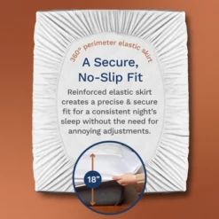 Mattress Pad - 18" Deep Pockets - Copper-Infused By Viscosoft -Comforters Store GUEST 73ba7367 459c 42f1 b5ce 1416836a4428