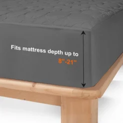 Hyleory Electric Heated Mattress Pad Ellipse Pattern Mattress Pad With Single Remote Control/Remote Dual Controls