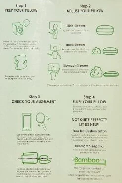 BAMBOOzzz Bed Pillow 2 Pack - Soft Adjustable Cross Cut Shredded Memory Foam For All Sleeping Types-Cooling Rayon Bamboo Washable Hypoallergenic Cover 11 BAMBOOzzz Bed Pillow 2 Pack - Soft Adjustable Cross Cut Shredded Memory Foam For All Sleeping Types-Cooling Rayon Bamboo Washable Hypoallergenic Cover -Comforters Store GUEST 74cfa3b2 0bda 4388 879e 72c7c144b92b