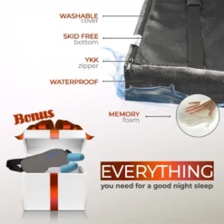 Zermatte Memory Foam Camping Mattress Pad | Portable Roll Up Mat For Tent, Car | Single, Twin, Kids Guest Bed W/Removable Waterproof Cover, Travel Bag -Comforters Store GUEST 7639cbf4 fca2 4ed3 84a0 ad51f740a6da