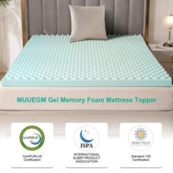 Dyonery Memory Foam Mattress Topper| Egg Crate Gel Infused Cooling Pad For Breathable Comfort And Back Pain Relief -Comforters Store GUEST 789ef6c9 41ac 4fc7 82d6 7022cdb05e09