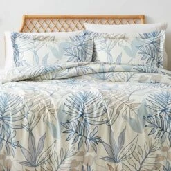 Southshore Fine Living Tropic Leaf Blue Oversized Reversible Ultra-soft Duvet Cover Set With Shams -Comforters Store GUEST 790394b9 b91b 42d3 9857 ccc82a664aa6