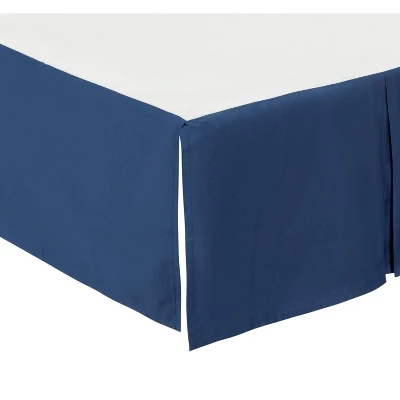 Everyday Kids Navy Blue Pleated Crib Skirt – 100% Cotton, Split Corners, 14" Drop, Fits Standard Cribs, Nursery Bedding For Boys And Girls 6 Everyday Kids Navy Blue Pleated Crib Skirt – 100% Cotton, Split Corners, 14" Drop, Fits Standard Cribs, Nursery Bedding For Boys And Girls - Image 4
