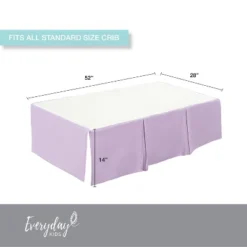 Everyday Kids Lavender Pleated Crib Skirt – 100% Cotton, Fits Standard Cribs, 14" Drop, Split Corners, Easy On/Off, Soft Nursery Bedding For Babies 13 Everyday Kids Lavender Pleated Crib Skirt – 100% Cotton, Fits Standard Cribs, 14" Drop, Split Corners, Easy On/Off, Soft Nursery Bedding For Babies -Comforters Store GUEST 7b38830b d8b3 4cf3 bda9 4bcc87583a44
