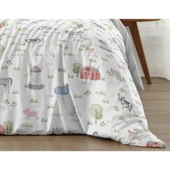 Sweet Jojo Designs Full/Queen Comforter Bedding Set Farm Animals Multicolor 3 Pc -Comforters Store GUEST 7e262181 b26a 47bf 852e 17952881d009