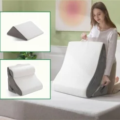 Dyonery 4PCS Wedge Pillow Set For After Surgery, For Back Pain Relief, Recovery, Acid Reflux, Snoring, Body Pillow, Leg, Shoulder Support, White/Grey -Comforters Store GUEST 80366ced e939 4b98 bb2d c23161826868